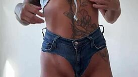 Incredible Anal Fucking With Huge Creampie Portions From Her Asshole, Close-Up On Legs And Pussy.