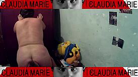 I licked her fat pussy while fucking her against the closet, dominating the curvy babe.