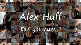 Alex Huff moans on monster cock, cumming hard!