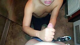 Ukrainian Twink Cruising in School Bathroom