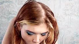 Young Girl Esmes Love MASTURBATES Wild With Vibrator, SUCKS Penis, Then RIDES Hard! Hell Yeah!