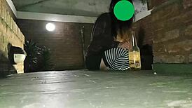 crossdresser bangs small 18+ woman outdoors wild!