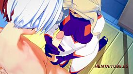 Boku No Hero Hentai - Takeyama Yuu Gives Handjob And Blowjob