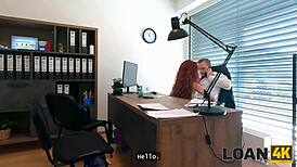Loan4k features slutty redhead trading body for vegan restaurant start. Her fit frame sealed the deal at casting.