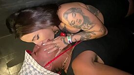 leaked video of tattooed wife sucking in club bathroom