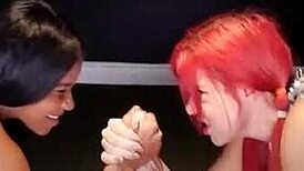 Jenna Foxx And Savana Styles Wrestle As Lesbians Kissing Pussy Interracial Natural Tits