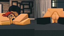 roblox cartoon nerdy ginger girl moans in bedroom