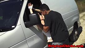 Damn! Smalltits Hitchhiker Facialized After Rough Sucking!