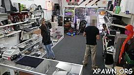 Amateur Babe Bent Over For Backroom Fucking And Blowjob