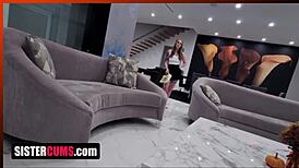 Punished sister sneaks in house.