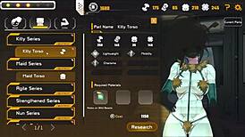 android girl in robolife2 hentai game uses sextoy for anal drill orgasm