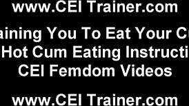 Femdom mistress commands exact cei instructions