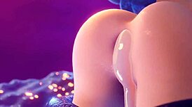 Mona在狂野变态动作场景中支配史莱姆