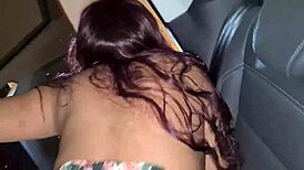 Brunette Seduces Uber Driver for Free Public Ride without Condom