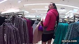 ravishing czech girl strips and gets fucked in the shopping centre