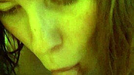 She's sucking her boyfriend's big dick in front of friends