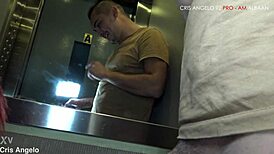 Quick Fuck in Elevator with Anal Facefuck