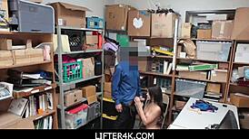 Hey, this rebel teen got caught stealing at the shop!