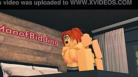 roblox cartoon nerdy ginger girl moans in bedroom