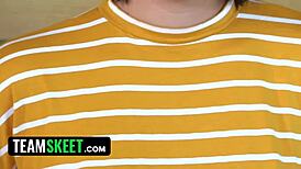 Arab slut with hijab masturbates for boyfriend then swallows his big cock