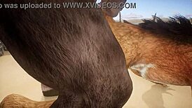 Minotaur Fucks Lion and Cums in Mouth