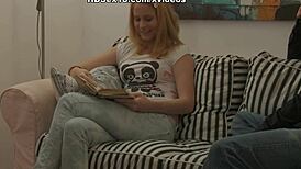 Shy blonde in crazy hardcore sex with blowjob and assfucking