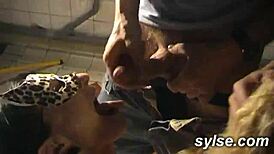 Two Wild Orgies and Bukkake Fun With British Milfs