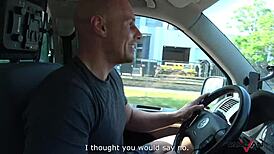 Blondie Rides Hard in Backseat, Dumped Naked