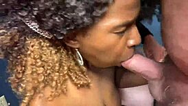 Ebony hot wife gets cum in ass at bookstore