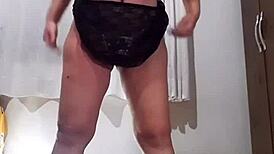 Undressing Transparent Black Skirt And Sexy Yellow Panties! Big Ass Pov