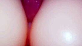 I test my big ass silicone toy for intense cock play