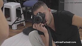 latina photo model gets involved in unexpected scene during shoot