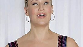 Behind the scenes interview with Isabelle Deltore showcasing her big fake tits and tattoos.