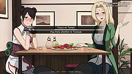naruto kunoichi tsunade and tenten tease in public restaurant hentai