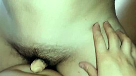 Rubbing pussy on strapon till orgasm 😍