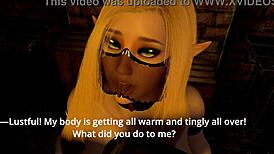 i'm bangin the fallen princess's big boobs in doggystyle threesome