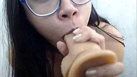 Babe Teases With Dildo Toys