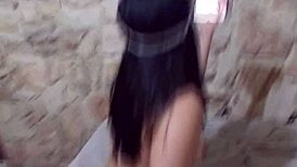 A prank youtuber made a video call to a brunette latina pornstar and ended up touching her pussy.