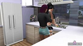 Maid gets hinted at by owner and they have lesbian sex with licking and fingering - hot 3d animations
