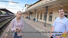 Hunt4k: Greedy Old Man Sells GF for Cash Sex