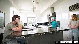 Broke teen free used by roommates in dorm for passive sex