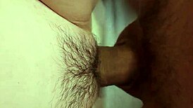 Young unshaved asian girl gets penetrated and fucked in extreme closeup until creampie orgasm.