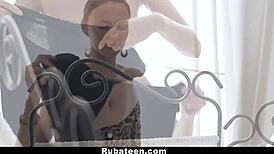 Russian teen Artemida enjoys her pussy being rubbed passionately