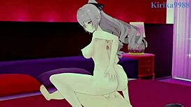 Bronya zaychik and griseo share an intense moment in honkai impact 3rd hentai