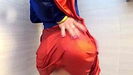 supergirl saves the day and gets an orgasm