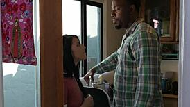 curvy ebony milf fucked after sucking