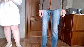 Kneeling milf nurse takes cum for analysis after intense patient session. Her skills amaze!