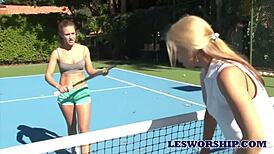 Milf Sarah Vandella Seduced by Lesbian Teen in Steamy Hot Tub Encounter.