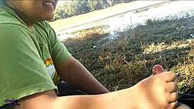 mamada en el lago en publico with a daring twist