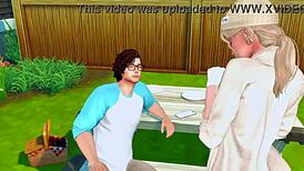 Stepbrother craves huge dick in ass and rough facefuck in anime hentai